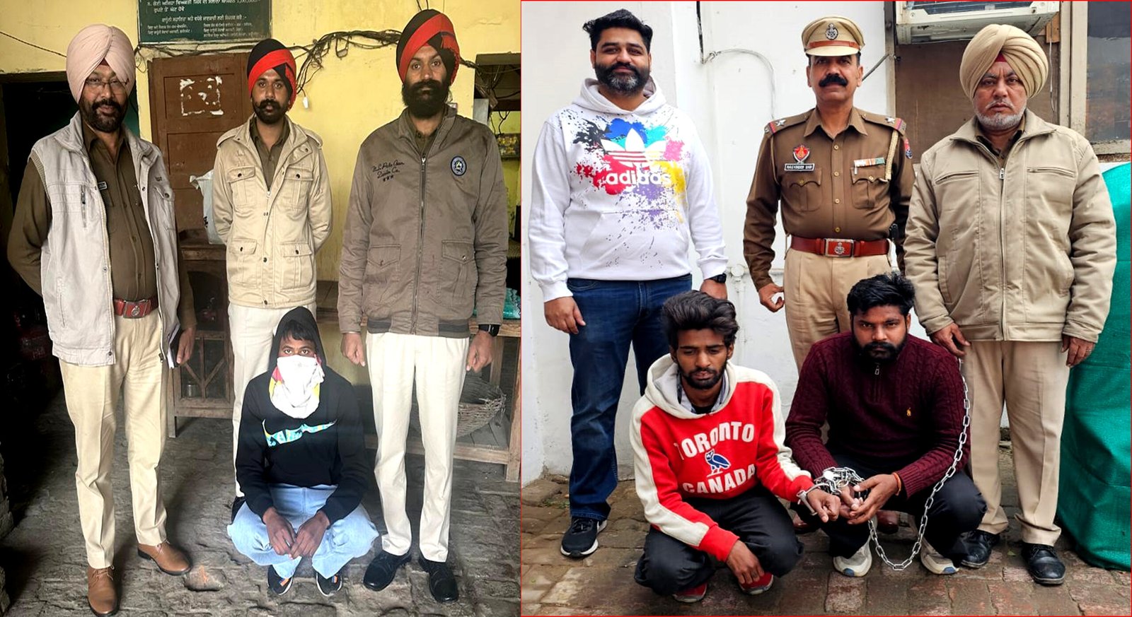 40 ग्राम हैरोइन सहित तीन काबू ! एक मोटरसाइकिल भी बरामद !!