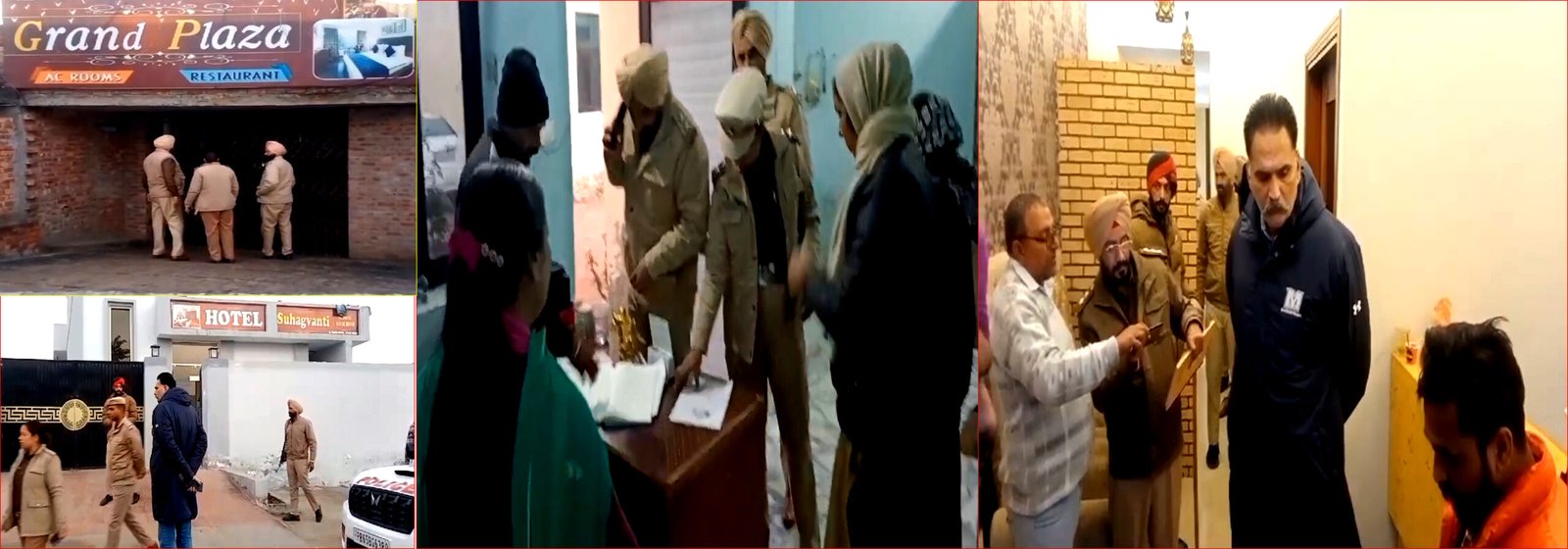 होटलों व सराओं पर पुलिस की छापेमारी ! एकसाथ 150 से अधिक जवानों ने दी दबिश !!
