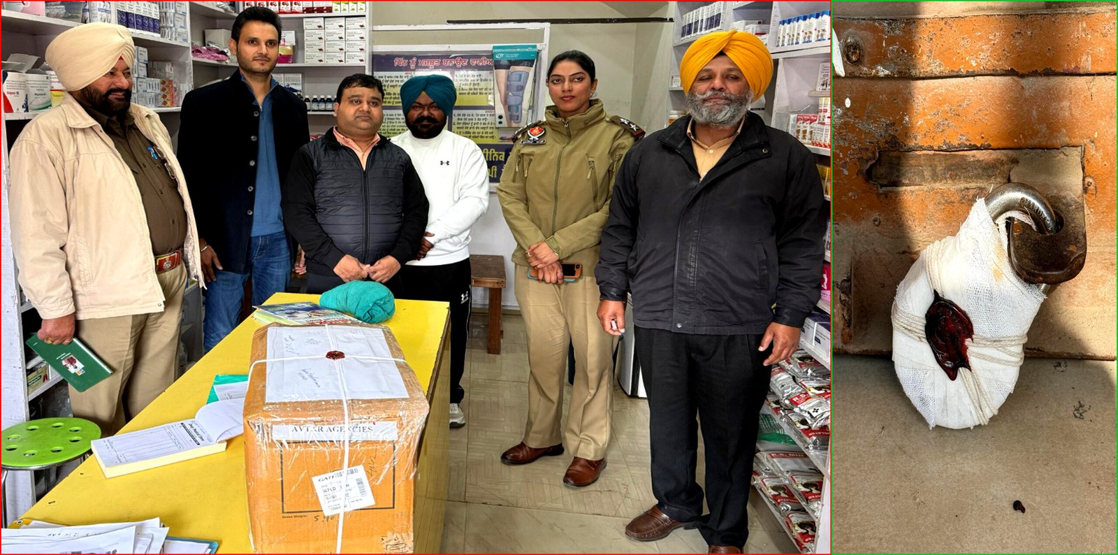 मैडिकल स्टोर सील ! पाबंदीशुदा दवाएं बरामद ! पुलिस ‘एक्शन मोड’ में !!