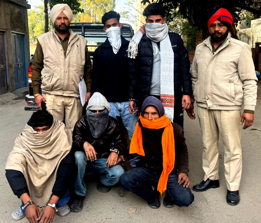 मोगा में लूट की एक बड़ी घटना नाकाम ! समय रहते पुलिस ने 5 को किया काबू !!