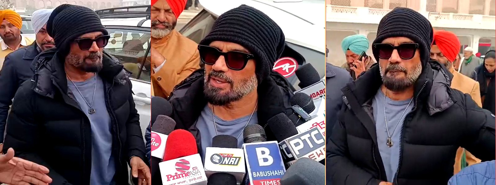 बॉलीवुड स्टार सुनील शैटी ने श्री हरिमंदिर साहिब में टेका माथा ! देखें वीडियो !!