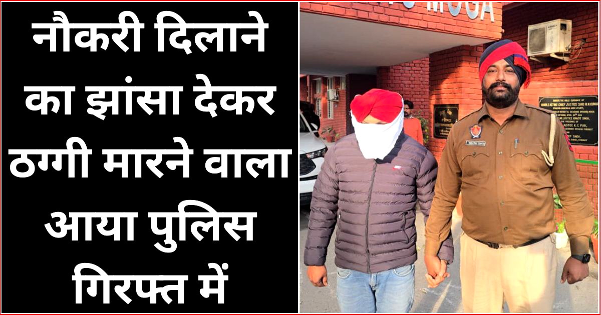 नौकरी दिलाने के नाम पर मारी 2 लाख की ठग्गी, साइबर सेल ने दिखाई मुस्तैदी